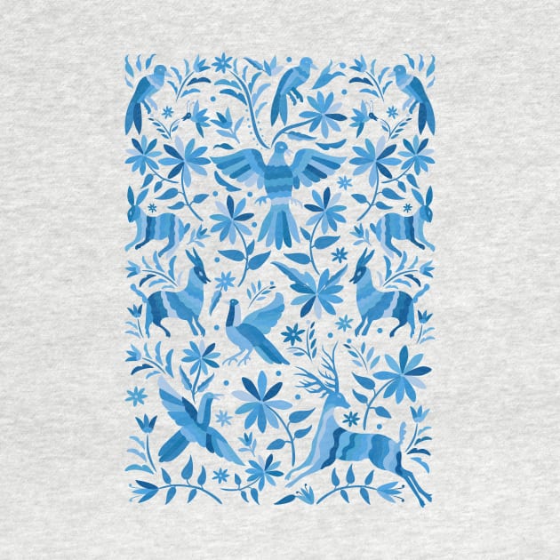 Mexican Otomí Design in Light Blue by Akbaly